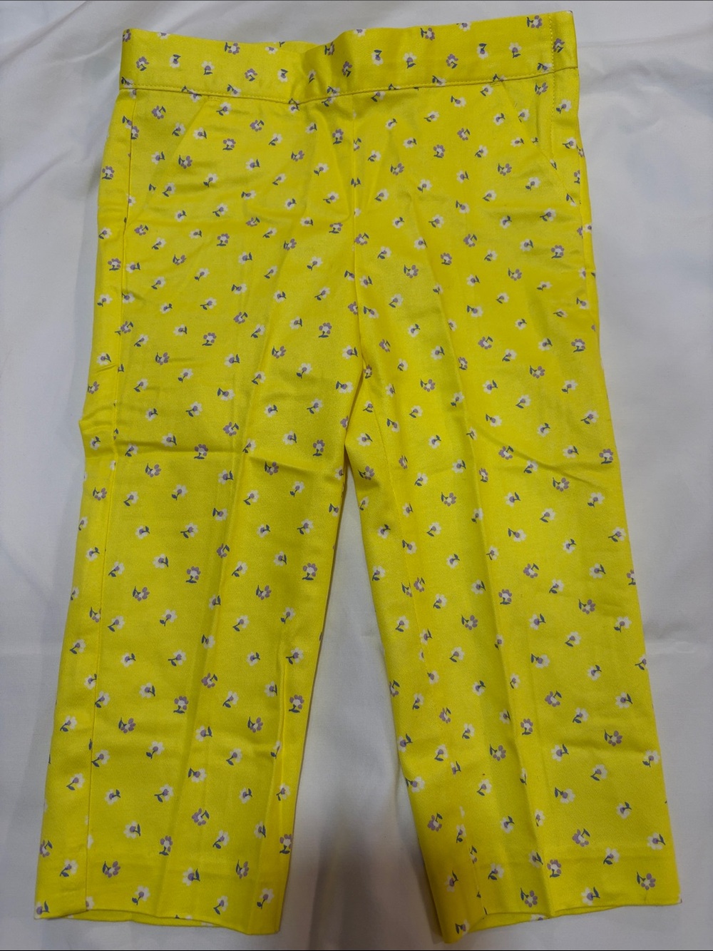 Janie and Jack Yellow Floral Dressy Pant